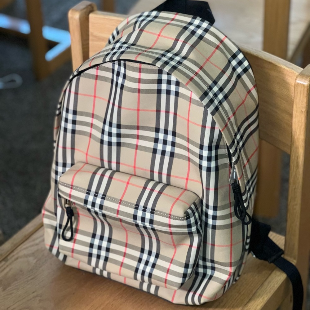 Brand new Burberry Jett vintage check backpack.
